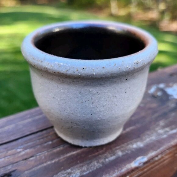 Salmon Falls Pottery Blue UNH Votive Custard Cup Dover Durham NH Stoneware RARE - Picture 4 of 4